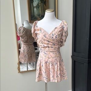 Floral Pink and Blue short set